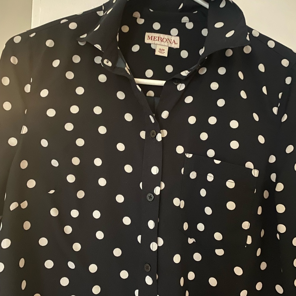 Merona Polkadotted Dress Shirt - Picture 3 of 5